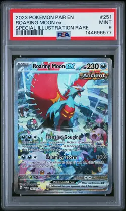 Roaring Moon EX 251/182 Special Illustration Rare Pokemon PSA 9 *577 - Image 1