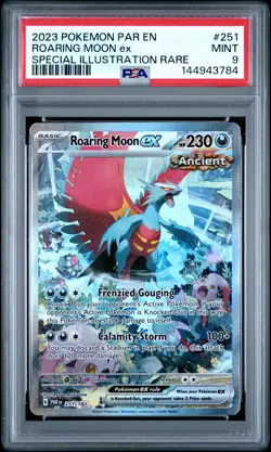 Roaring Moon EX 251/182 Special Illustration Rare Pokemon PSA 9 *784 - Image 1