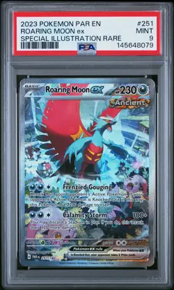 Roaring Moon EX 251/182 Special Illustration Rare Pokemon PSA 9 *079 - Image 1