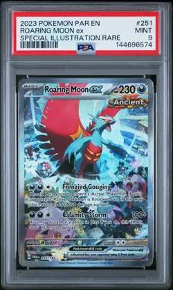Roaring Moon EX 251/182 Special Illustration Rare Pokemon PSA 9 *574 - Image 1