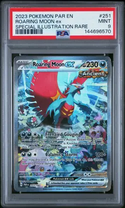 Roaring Moon EX 251/182 Special Illustration Rare Pokemon PSA 9 *570 - Image 1