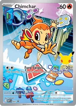Pokemon - Chimchar - 041 Mega Evolution - Holo Black Star Promo - NM - Image 4