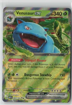 Pokemon Venusaur ex #003/165 SV: Scarlet & Violet 151 Near Mint or Better - Image 1