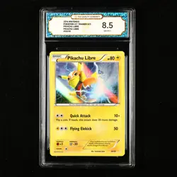 TQG 8.5 NM-MT+ 2016 Pokemon ENG Pikachu Libre 30/30 - Image 1