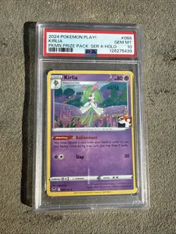 2024 POKEMON PLAY! POKEMON PRIZE PACK: SERIES 4 HOLO #068 KIRLIA PSA 10 - Image 1