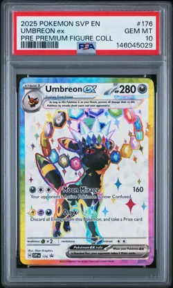 2025 POKEMON SVP EN-SV BLACK STAR PROMO #176 UMBREON EX PSA 10 - Image 1