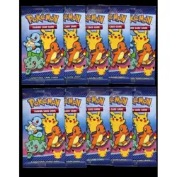 LOT (10) - Pokemon 25th Anniversary McDonald's 2021 Promo Booster Sealed Pack - Image 1