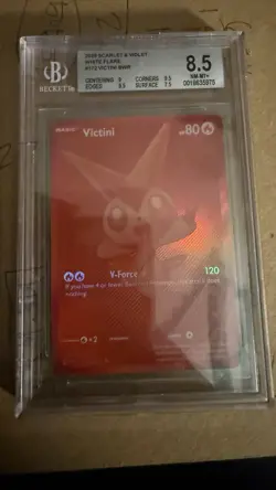 Pokemon TCG Victini Scarlet & Violet White Flare BWR 172/086 BGS 8.5 NM MT+ - Image 1