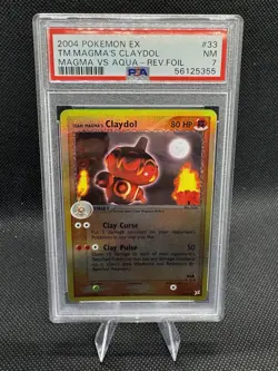 Team Magma's CLAYDOL - REV HOLO - PSA 7 - 2004 Pokemon Ex Magma vs Aqua #33 POP8 - Image 1