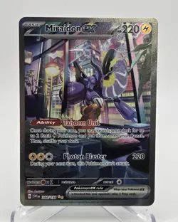 Miraidon ex 244/198 Special Illustration Rare Scarlet & Violet Pokemon LP - Image 1