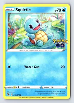 Squirtle 015/078 Common Pokemon GO Pokemon Near Mint - Image 1