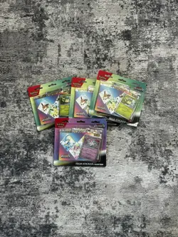 Pokemon TCG Prismatic Evolutions Tech Sticker Collection 3 Pack SEALED Lot Of 4 - Image 1