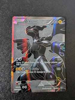 2011 Pokemon Black & White Base Set Zekrom 114/114 Holo Card HP/DMG - Image 1
