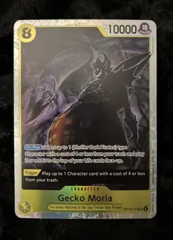 Gecko Moria - OP14-104 One Piece The Azure Sea's Seven Foil Super Rare NM - Image 1