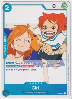 Girl P-096 Promo OP14 Pre-Release NM One Piece TCG English - Image 1