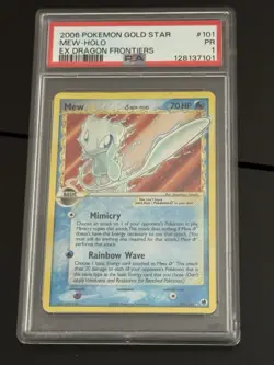 MEW GOLD STAR PSA 1 #101 EX DRAGON FRONTIERS - LOW POP! DELTA SPECIES WATER TYPE - Image 1