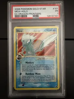 MEW GOLD STAR PSA 1 #101 EX DRAGON FRONTIERS - LOW POP! DELTA SPECIES WATER TYPE - Image 3