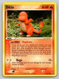 2005 Ditto (Charmander) 37/113 Uncommon Pokemon Card Delta Species Regular HP - Image 1