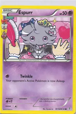 Pokemon Espurr RC14/RC32 - Generations Radiant Collection Non Holo Trading Card - Image 1