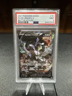 Single Strike Urshifu V 151/163 - Battle Styles - Pokemon Card - PSA 9 - Image 1