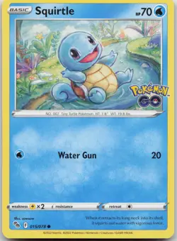 Squirtle Common Normal Pokemon GO 015/078 NM - Image 1