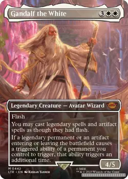 Gandalf the White (Borderless) [LTR - 442] - NM [Normal] TCG MTG - Image 1