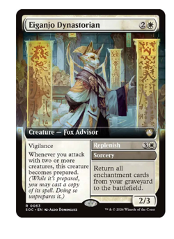 Eiganjo Dynastorian - Extended Art Commander: Secrets of Strixhaven MTG - Image 1