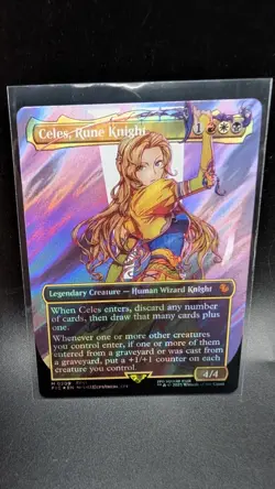 Celes, Rune Knight (Borderless) (Surge Foil) Commander: Final Fantasy Foil - Image 1