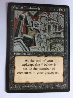 MTG - Wall Of Tombstones - Legends - Uncommon- Very Good Condition - Image 1
