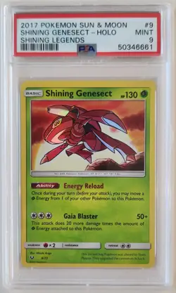 Pokemon Shining Genesect Shining Legends 2017 Holo 9/73 PSA 9 Mint - Image 1