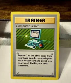 Pokemon TCG Computer Search Rare Shadowless Base Set 71/102 Regular 1999 - Image 1