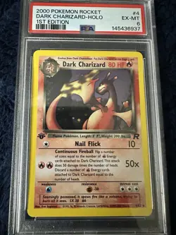 2000 POKEMON ROCKET #4 DARK CHARIZARD-HOLO 1ST EDITION PSA 6 - Image 1