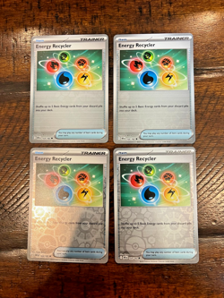 LOT x4 - #164 Energy Recycler REVERSE HOLO Pokemon S&V Destined Rivals - Trainer - Image 1