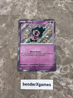 ** Mime Jr. SHINY - 157/091 - Pokemon - Paldean Fates - NM ** - Image 1