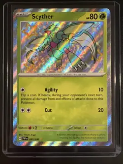 Pokemon TCG - Scyther 095/091 Paldean Fates - Shiny Rare Holo - HP - Image 1