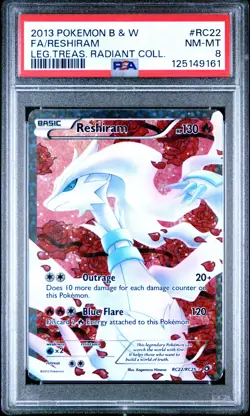 2013 POKEMON LEGENDARY TREASURES RESHIRAM #RC22 HOLO PSA 8 NEAR MINT #125149161 - Image 1