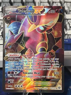 Volcanion EX Full Art 107/114 XY - Pokemon TCG Steam Siege Holo Near Mint Clean - Image 1