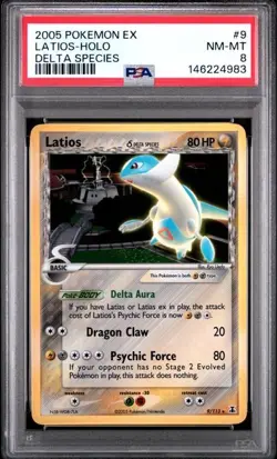 Pokemon EX Latios Holo Delta Species 2005 PSA 8 - Image 1