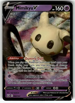 Mimikyu V 062/163 Holo V Rare Battle Styles Pokemon Near Mint - Image 1
