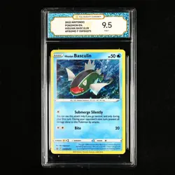 TQG 9.5 MINT+ 2022 Pokemon ENG Hisuian Basculin F SWSH273 Promo - Image 2