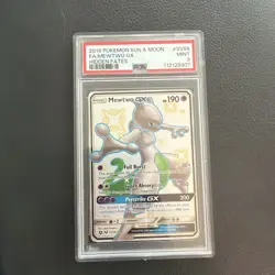 2019 POKEMON SUN & MOON HIDDEN FATES #SV59 FULL ART/MEWTWO GX PSA 9 - Image 1
