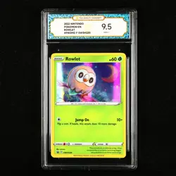 TQG 9.5 MINT+ 2022 Pokemon ENG Rowlet F SWSH220 Promo(2) - Image 1