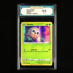 TQG 9.5 MINT+ 2022 Pokemon ENG Rowlet F SWSH220 Promo(2) - Image 2