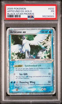 PSA 1 Articuno ex - 032 EX 032 Black Star Prom Holo Pokemon Slab - Image 1