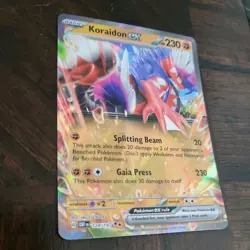 Pokemon TCG Koraidon ex SV03: Obsidian Flames 124/197 Holo Double Rare - Image 2