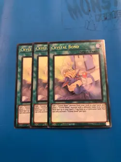 YUGIOH 3x Ultra Rare Crystal Bond SDCB-EN046 1st Edition - Image 1