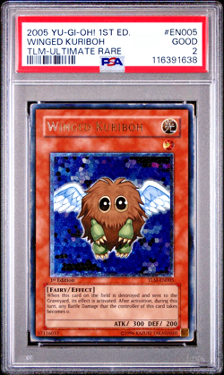 PSA 2 1ST EDITION ULTIMATE RARE Winged Kuriboh TLM-EN005 YUGIOH Lost Millenium - Image 1