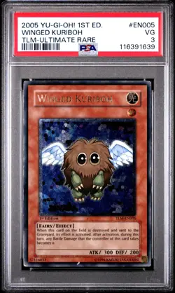 PSA 3 1ST EDITION ULTIMATE RARE Winged Kuriboh TLM-EN005 YUGIOH Lost Millenium - Image 1