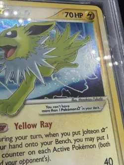 2007 Pokemon EX Power Keepers Jolteon Gold Star #101 Holo PSA 8 w/ Swirl! - Image 2