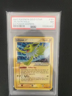 2007 Pokemon EX Power Keepers 101 Jolteon Holo Gold Star PSA 7 (UK Seller) - Image 2